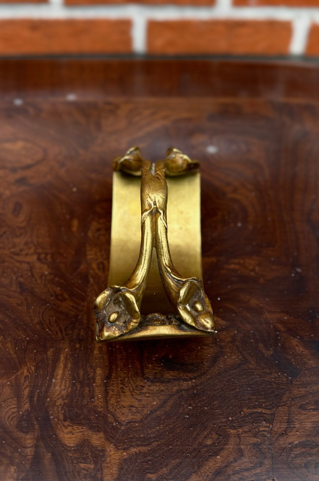 Art Nouveau Messing Inktvloeier met Bloemen – ca. 1900, Antiek en Kunst, Ophalen of Verzenden