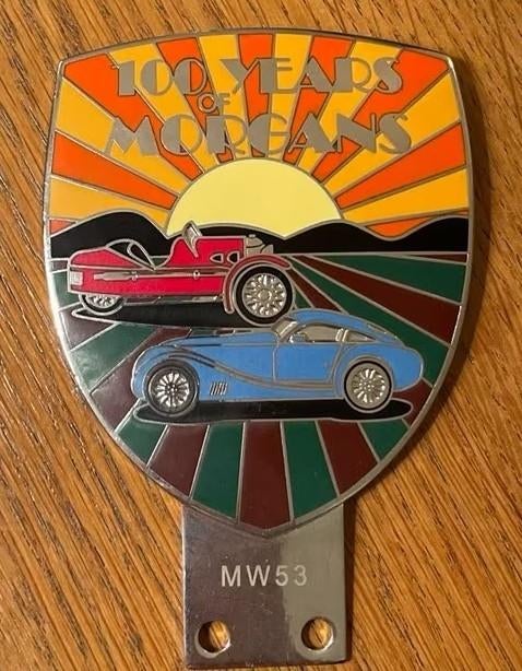 Morgan Car Badge 100jaar Jubileum, Ophalen of Verzenden, Zo goed als nieuw, Auto's