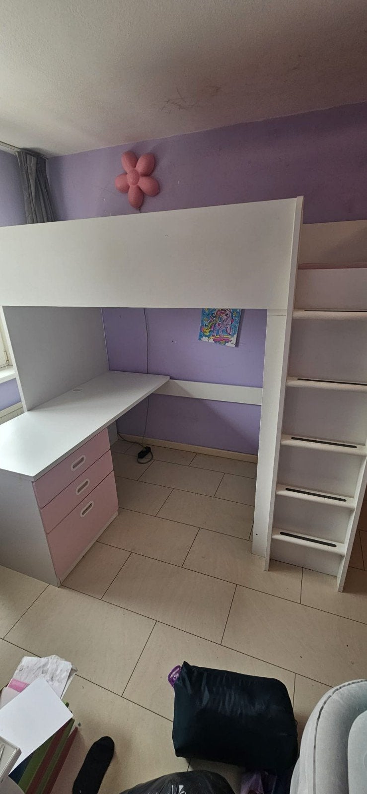 IKEA Stuva Hoogslaper met Bureau en Kledingkast, Huis en Inrichting, Slaapkamer | Stapelbedden en Hoogslapers, Gebruikt, Eenpersoons