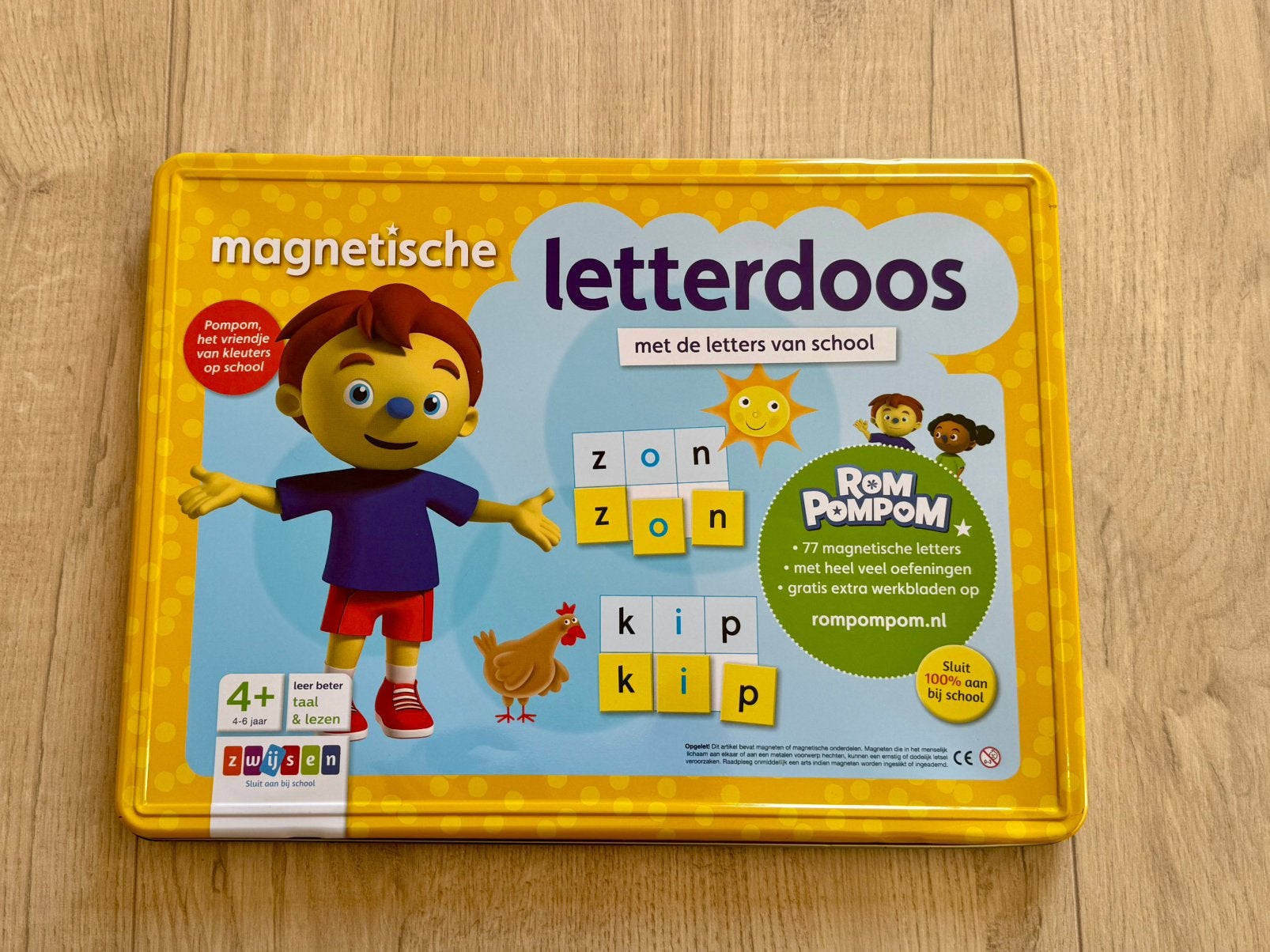 Magnetische letterdoos Zwijsen Rompompom, Ophalen of Verzenden, Zo goed als nieuw