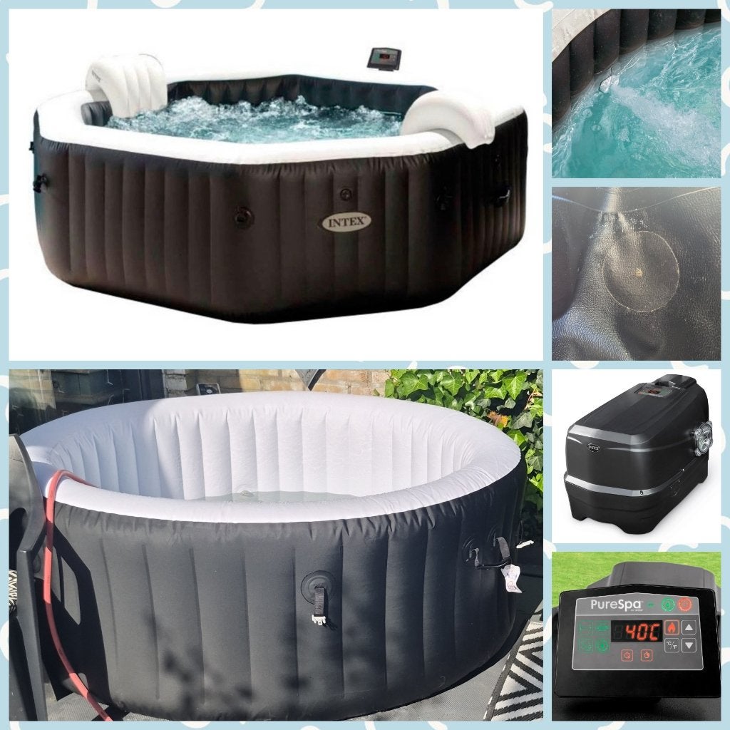 Intex PureSpa Onyx Black Jet & Bubble Deluxe 6 persoons, Tuin en Terras, Overige Tuin en Terras, Ophalen