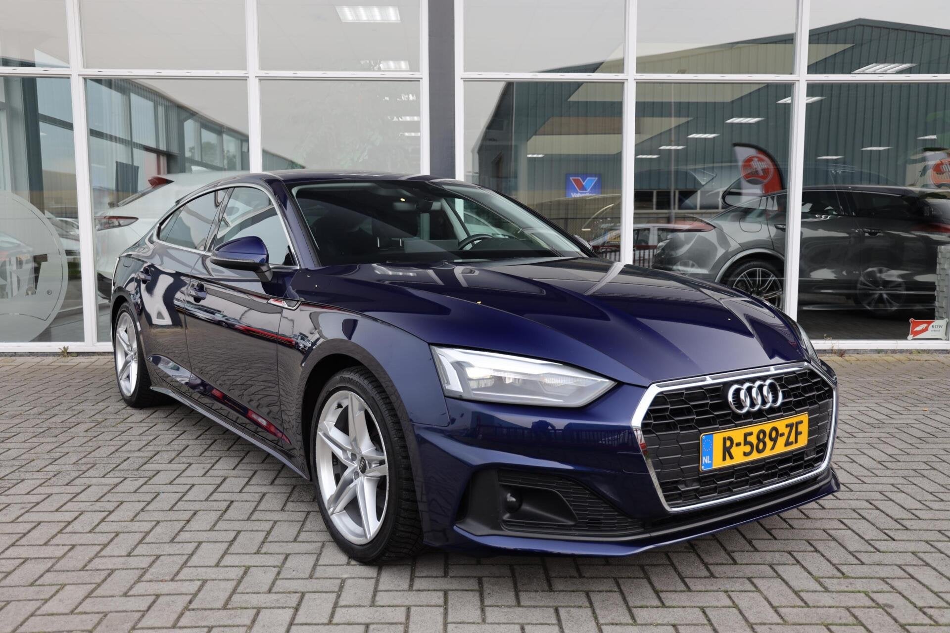 Audi A5 Sportback 35 TFSI Pro Line|Automaat|Cruise|Apple car, Auto's, Audi, Gebruikt, Euro 6, 4 cilinders, Blauw