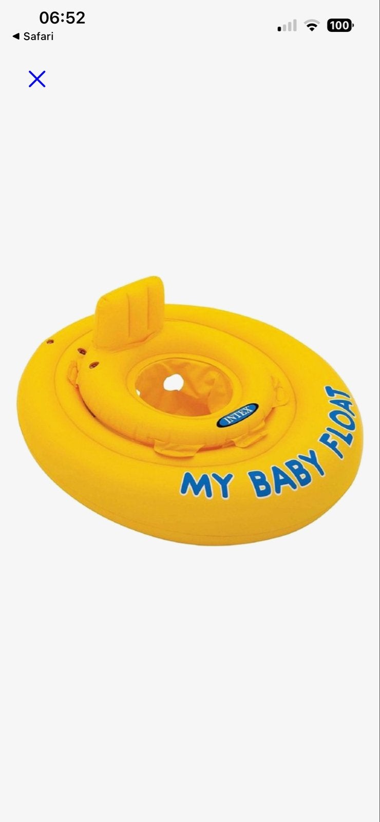 Intex My Baby Float zwemband - Geel, 70 cm, Ophalen of Verzenden, Zo goed als nieuw