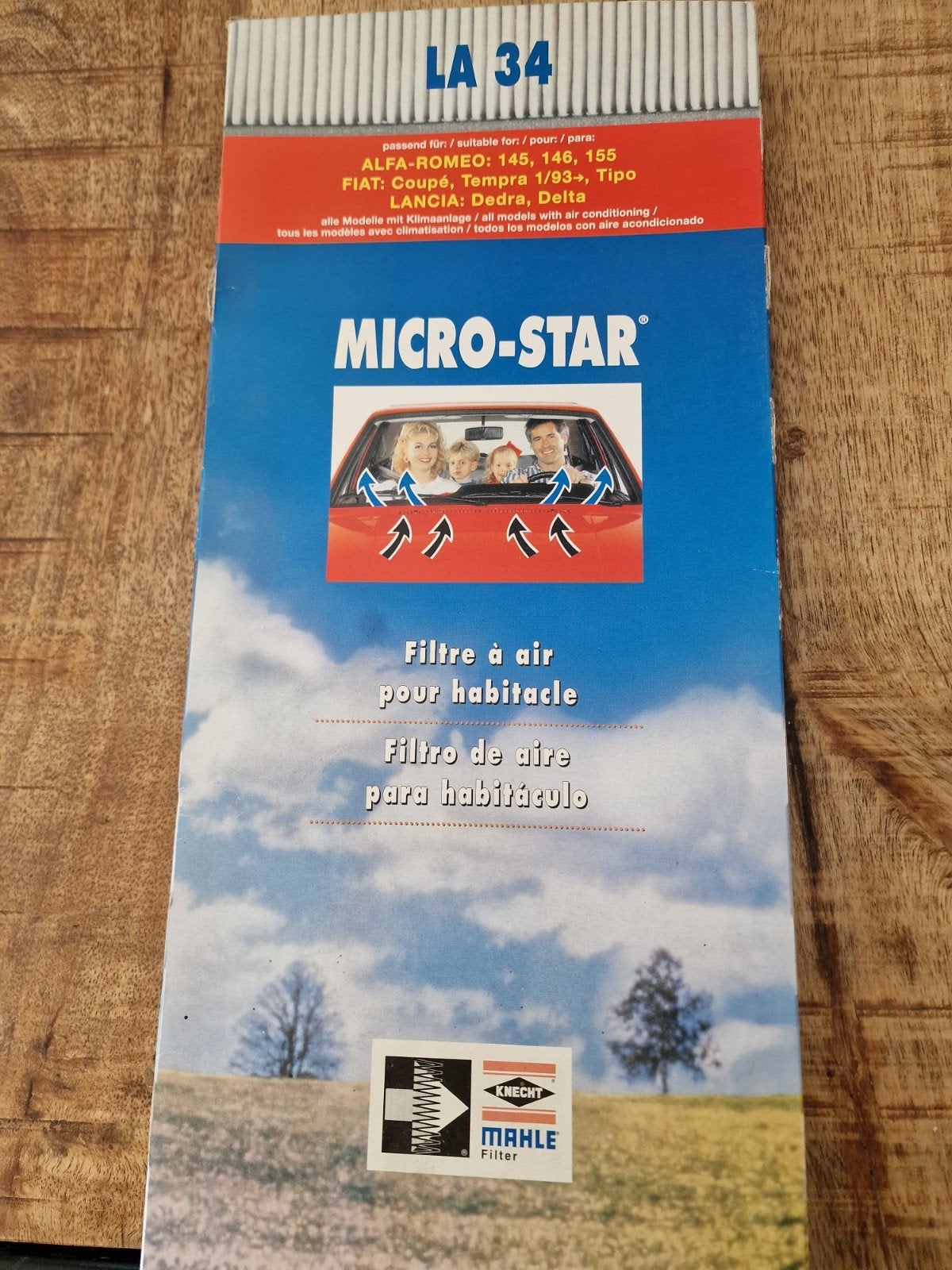 Micro-Star LA 34 Interieurfilter voor diverse auto's, Ophalen of Verzenden, Nieuw, Alfa Romeo