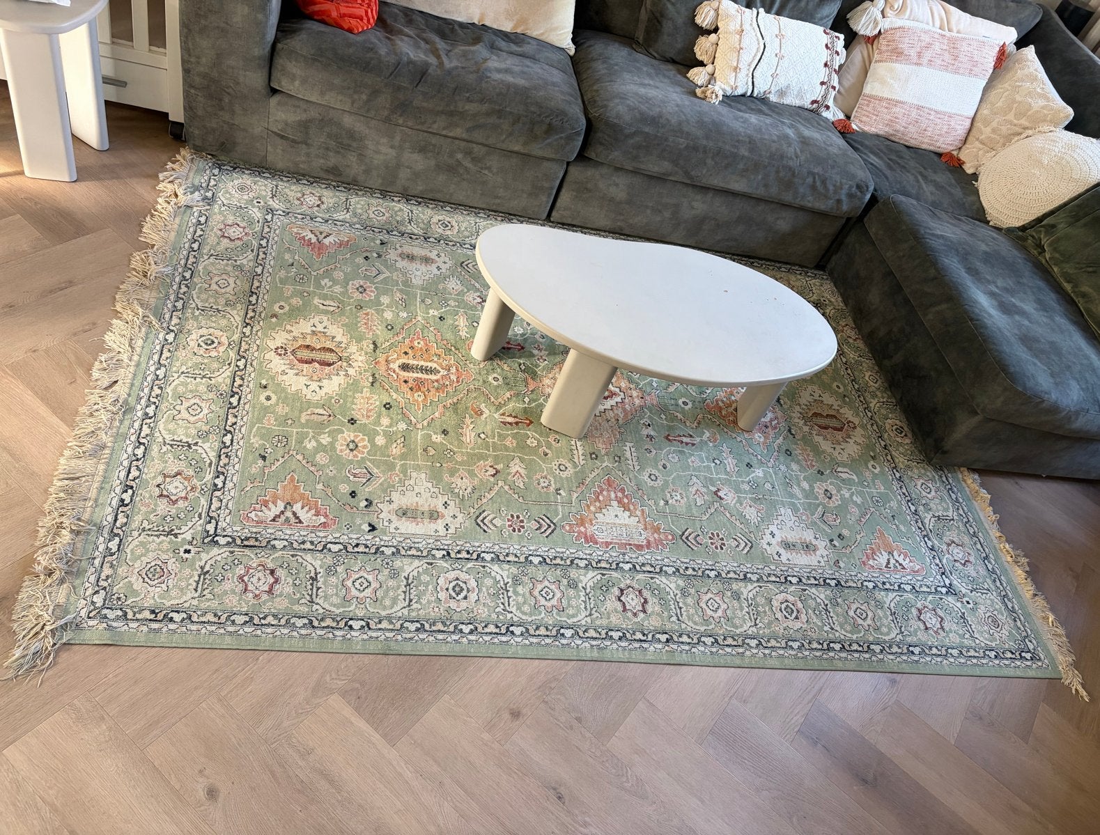 Vloerkleed Marmaris Groen 160x230 cm, Ophalen, Gebruikt, 150 tot 200 cm, 200 cm of meer