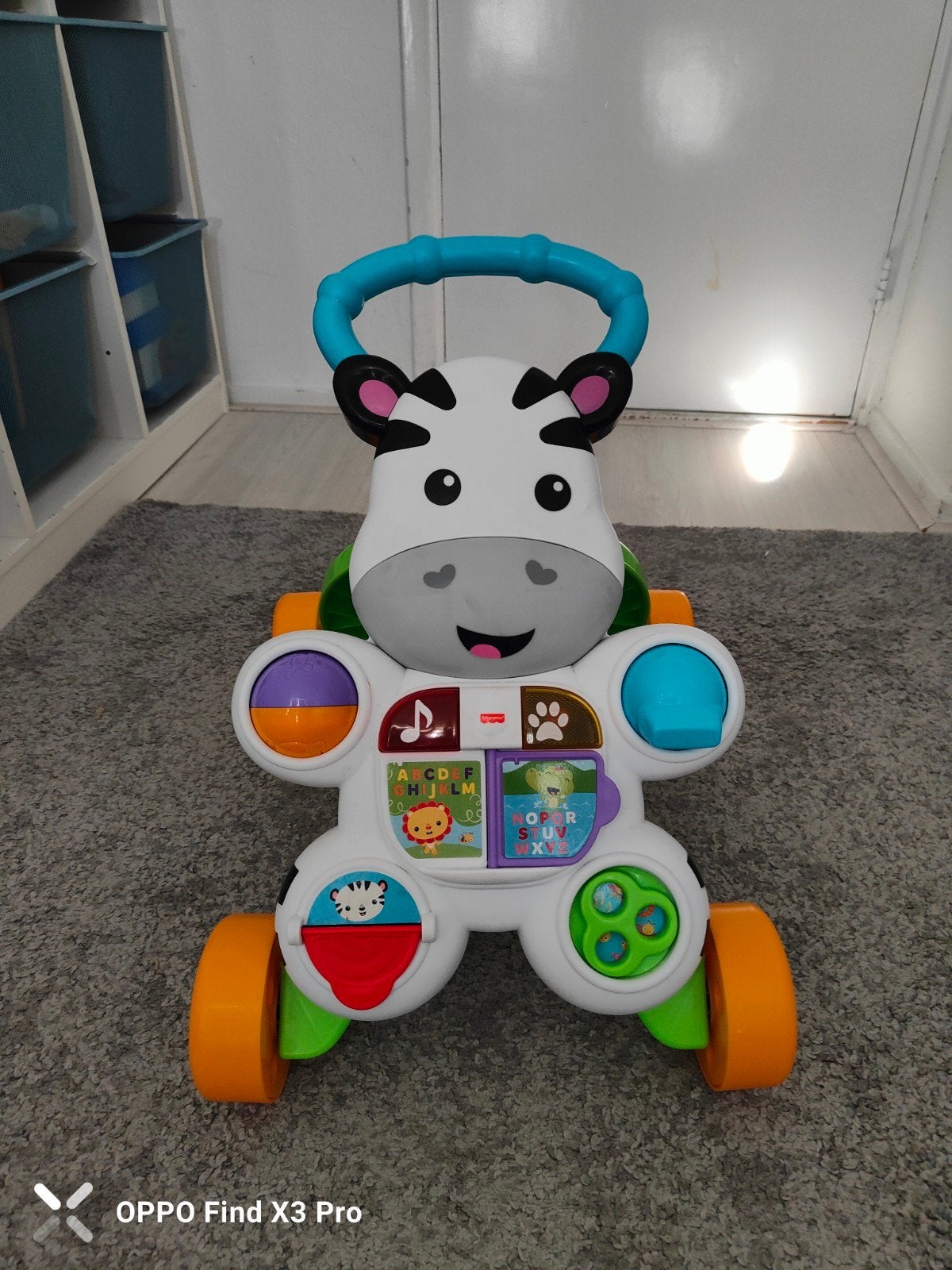 Fisher-Price Zebra Loopwagen - Zo goed als nieuw!, Ophalen, Zo goed als nieuw, Duw- of Trekspeelgoed, Met licht