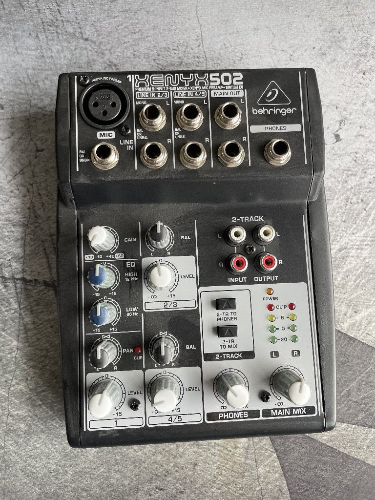 Behringer Xenyx 502, Ophalen of Verzenden, Zo goed als nieuw, 5 tot 10 kanalen