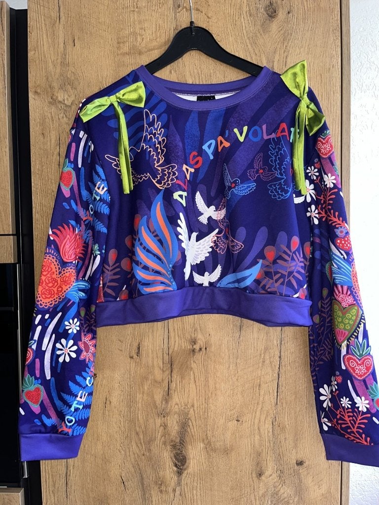 NIEUW Shein X Frida Kahlo cropped sweater trui maat L 40, Kleding | Dames, Maat 38/40 (M), Shein Frida Kahlo, Zo goed als nieuw
