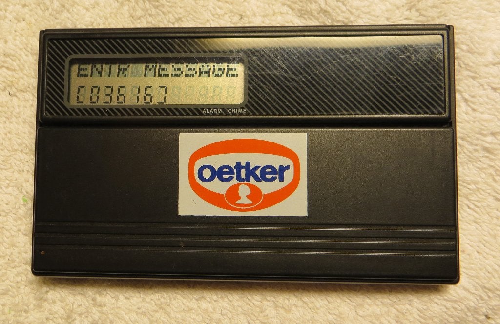 Dr. Oetker Databank Rekenmachine, Ophalen of Verzenden, Computers en Rekenmachines