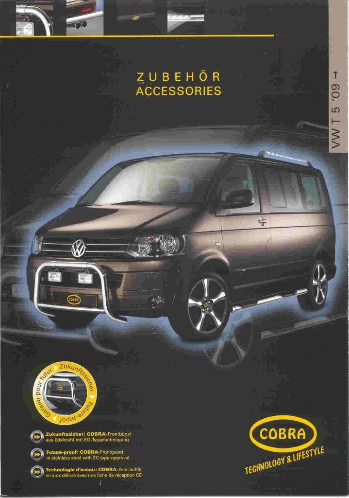 Volkswagen Transporter T5 Cobra accessoires (nov. 2009), Boeken, Ophalen of Verzenden, Nieuw, Volkswagen