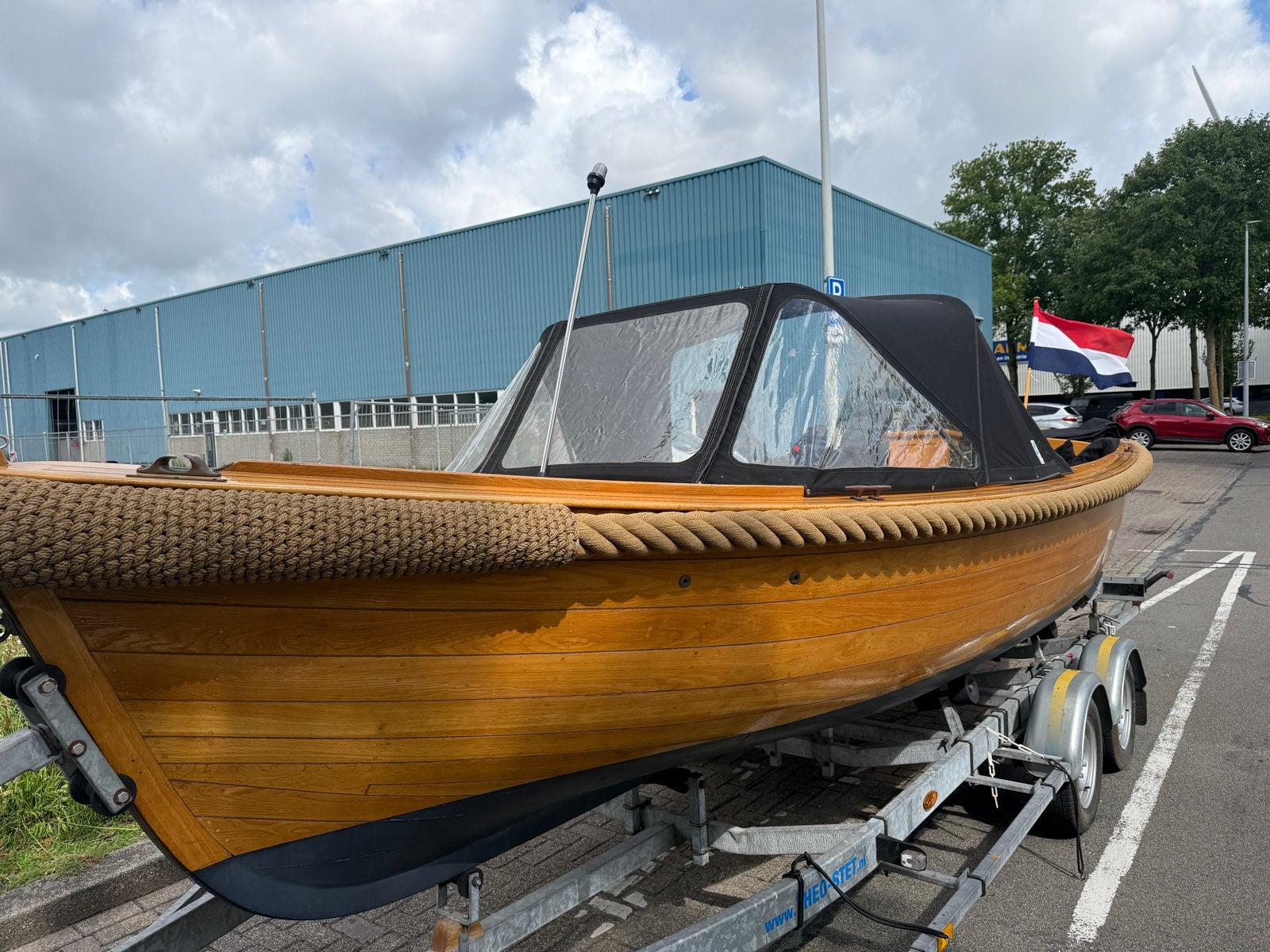 Unieke Houten Sloep – Ambachtelijk Gebouwd met Karakter, Watersport en Boten, Binnenboordmotor, Diesel, Zo goed als nieuw, Hout