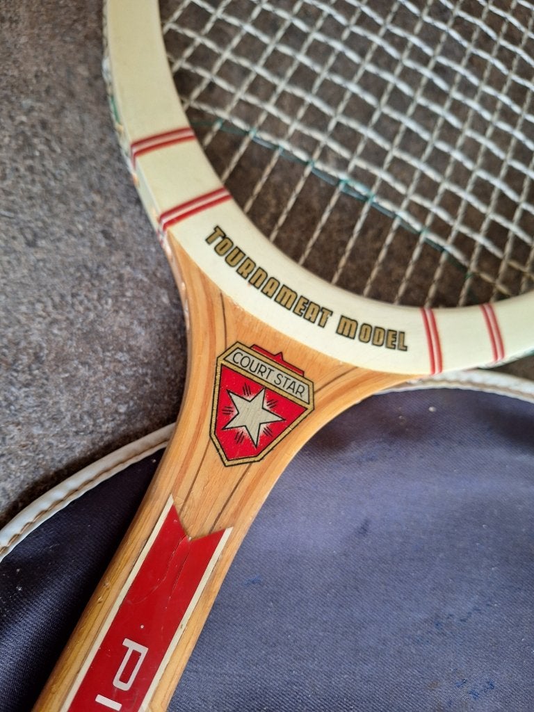 Houten Tennisracket Pinguin Jaren Zeventig, Ophalen of Verzenden