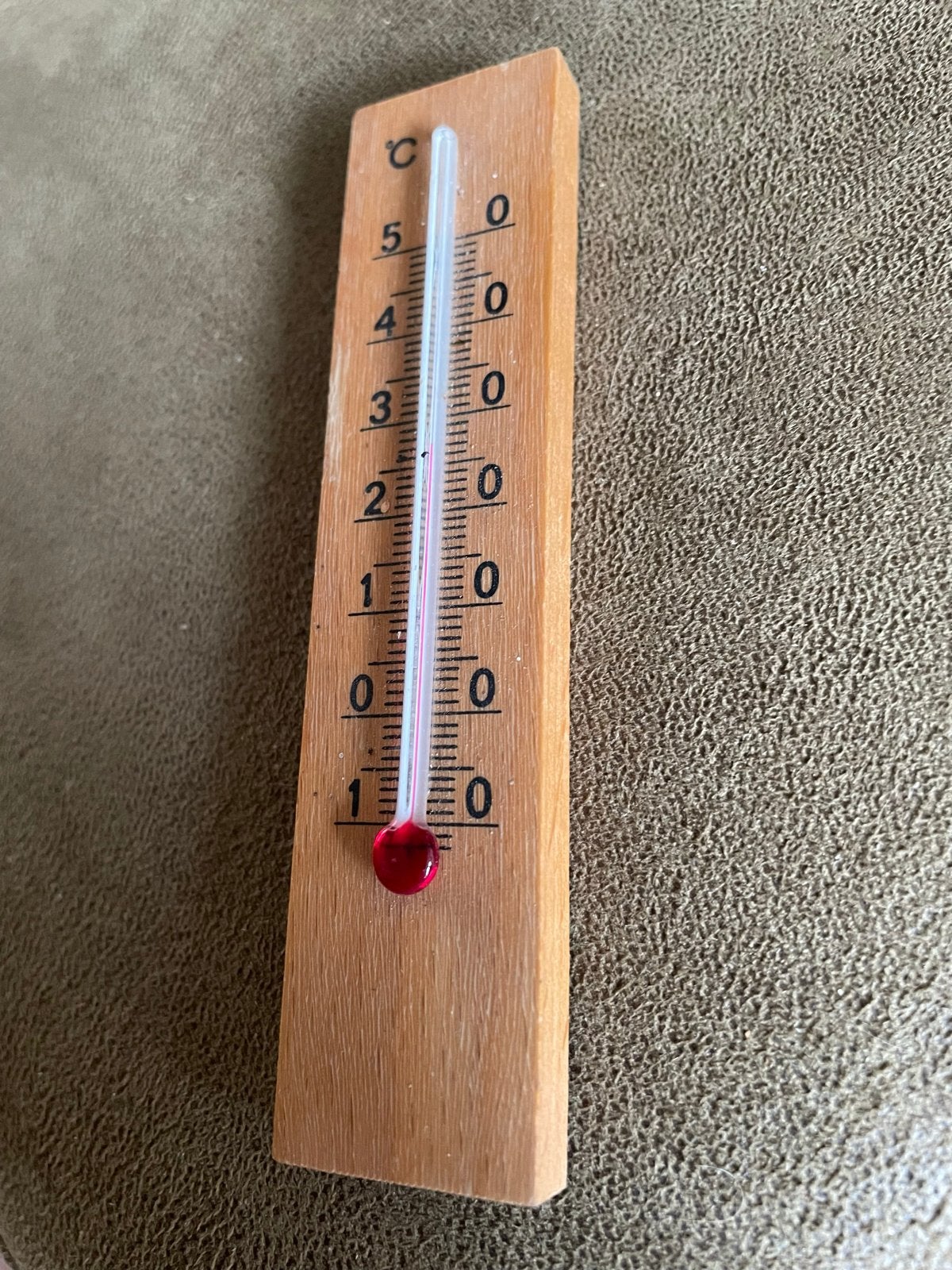 Houten thermometer voor binnen of buiten, Ophalen of Verzenden, Gebruikt, Overige merken, Hout