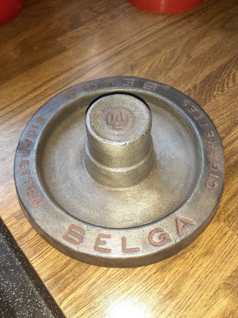 metalen BELGA asbak (geen emaille), Ophalen of Verzenden, Gebruikt