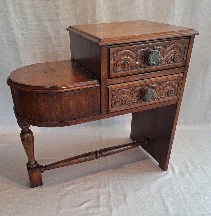 Antiek 'Old Charm' Telefoontafeltje /Bijzettafeltje, Ophalen, 50 tot 100 cm, Zo goed als nieuw, 25 tot 50 cm