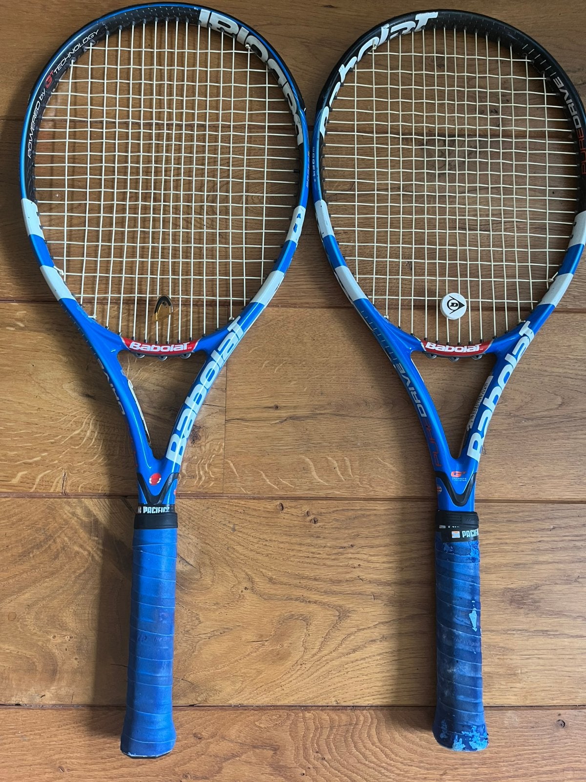 2 stuks babolat pure drive grip 3, Sport en Fitness, Tennis, Ophalen, Gebruikt, Racket, L3