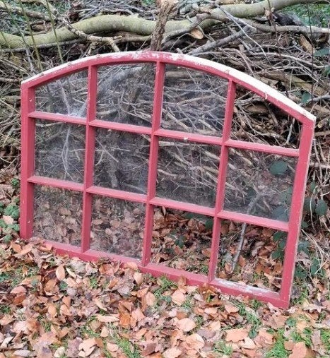 Oud houten kozijn getoogd, 75 tot 150 cm, Gebruikt, Raamkozijn, T