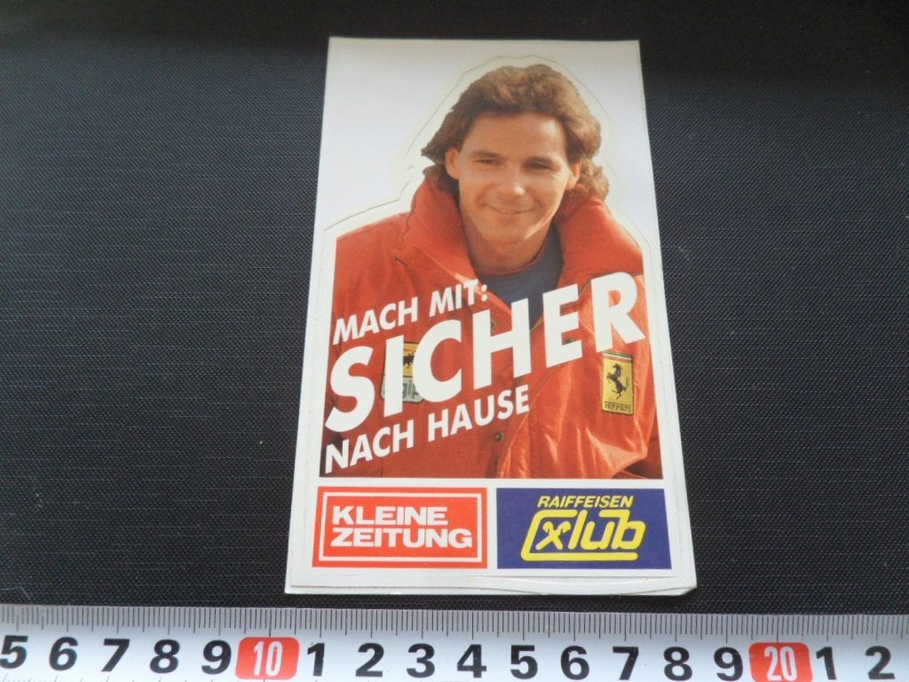 sticker F1 coureur gerhard berger sicher nach hause *, Ophalen, Zo goed als nieuw