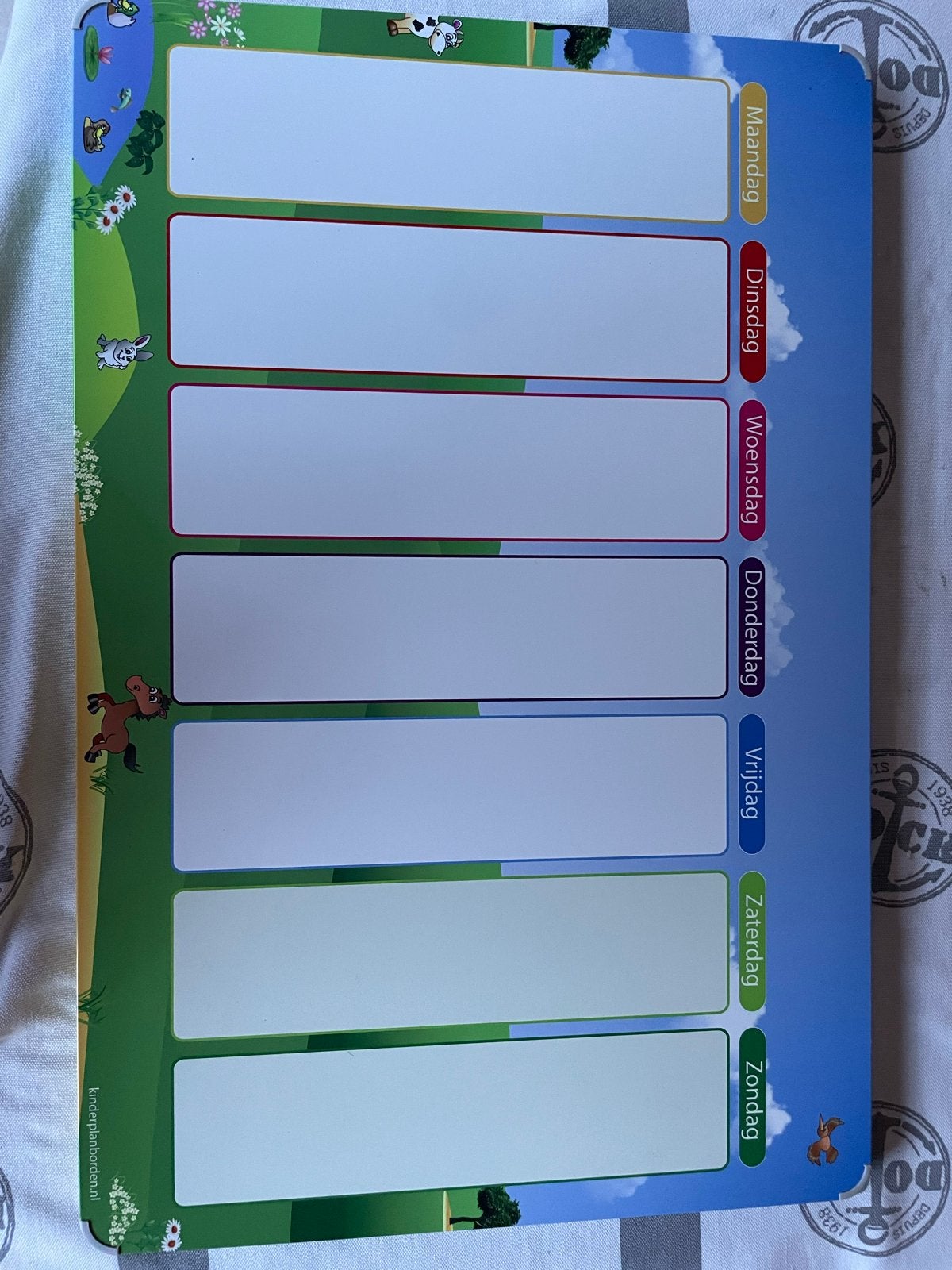 Kinderplanbord / Dagritmekaarten voor kinderen, Ophalen, Zo goed als nieuw