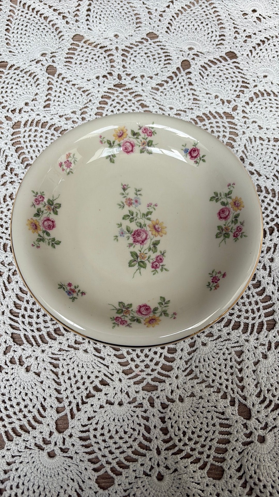 SERVEERSCHAALTJE MET ROZEN DIAMETER 20 cm., Ophalen of Verzenden