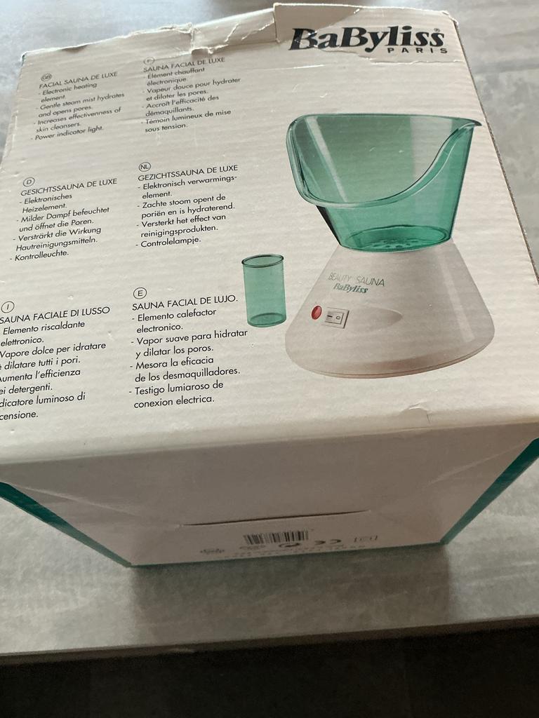 BaByliss Gezichtssauna de Luxe - Diepe Reiniging, Ophalen of Verzenden, Zo goed als nieuw, Gehele gezicht, Reiniging