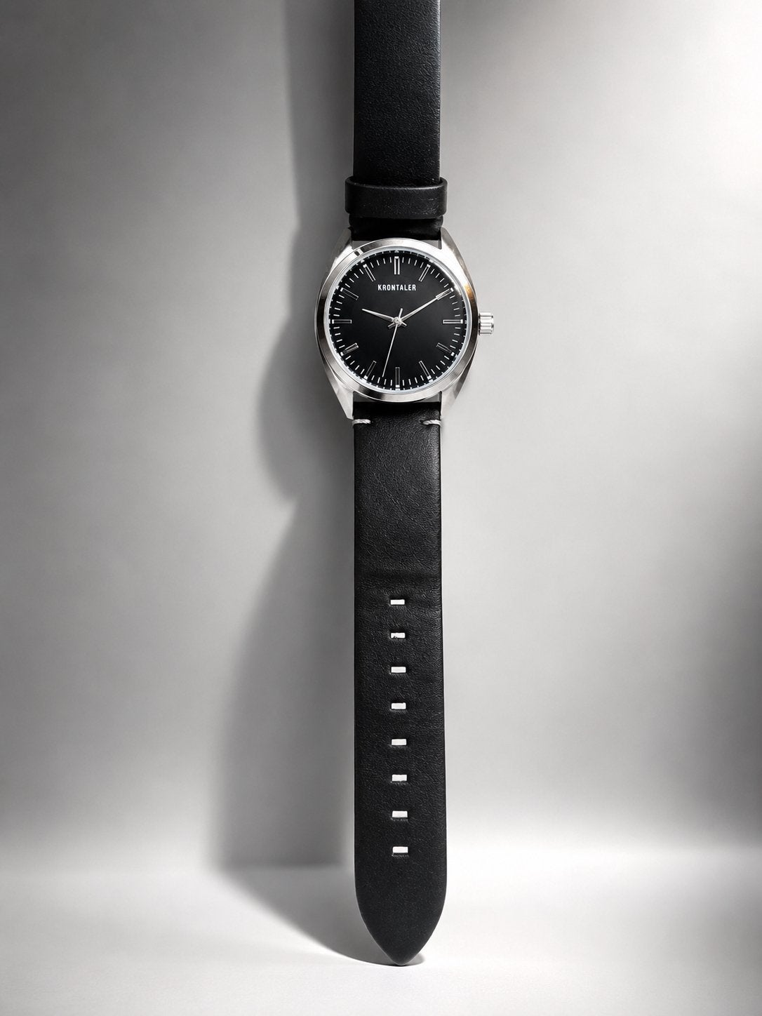 Krontaler herenhorloge, Overige merken, Overige materialen, Leer, Polshorloge