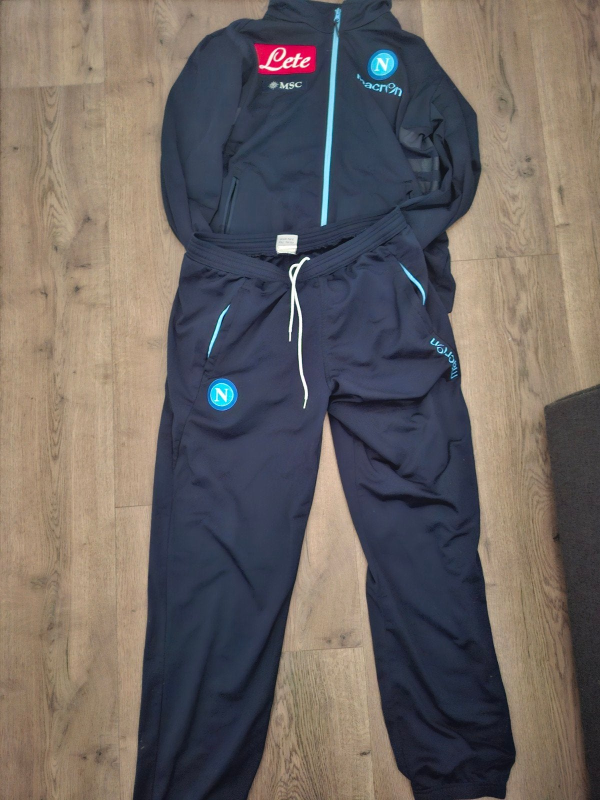 Zeldzaam Viintage Napoli Trainingspak 2012-2013 Macron, Kleding | Heren, Blauw, Overige maten, Ophalen of Verzenden, Voetbal