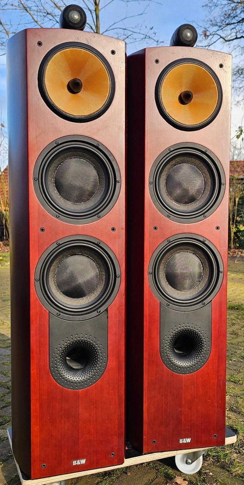 B&W Nautilus 803 topzuilen, voorganger Diamond, Red Cherry, Audio, Tv en Foto, Luidsprekers, Ophalen, Refurbished, Bowers & Wilkins