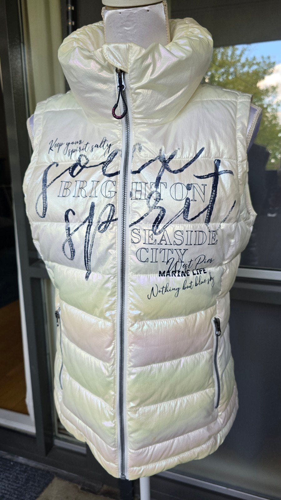 SOCCX Parelmoer Bodywarmer "Brighton" Maat 36 (valt als 38), Maat 38/40 (M), Verzenden, Zo goed als nieuw, Overige kleuren