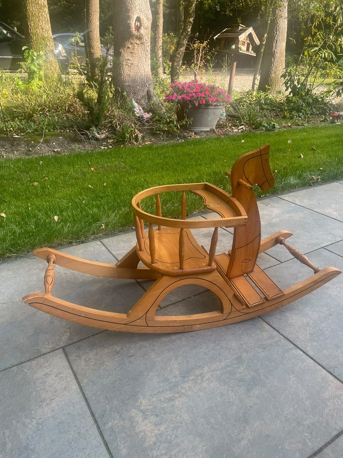 Houten hobbelpaard jaren ‘50, Ophalen, Gebruikt