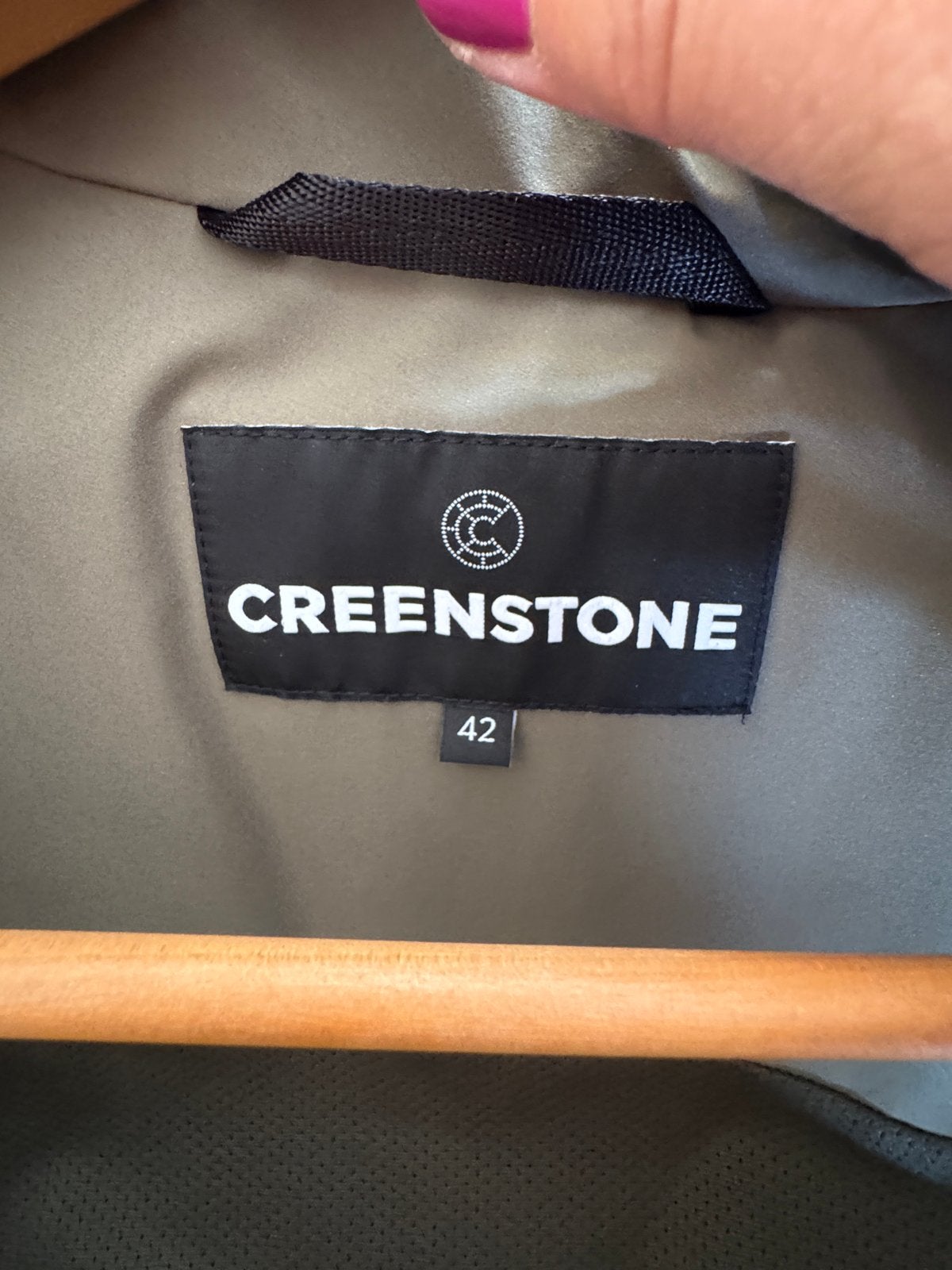 Creenstone regenjas maat 42, waterdicht en ademend, Kleding | Dames, Ophalen of Verzenden, Zo goed als nieuw, Maat 42/44 (L), Groen