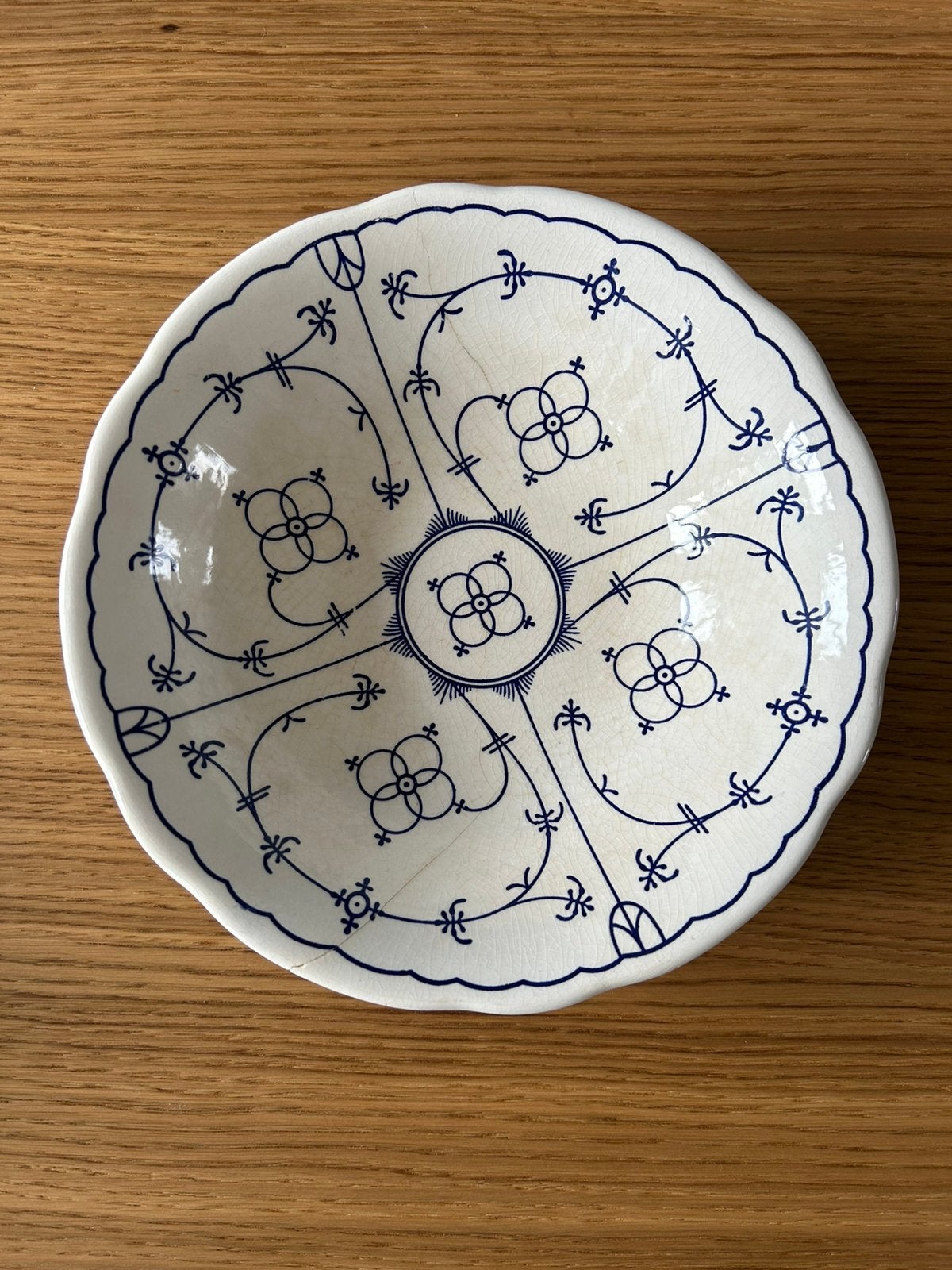 Schaal Blau Saks Ironstone Tableware, Antiek en Kunst, Antiek | Servies los, Ophalen