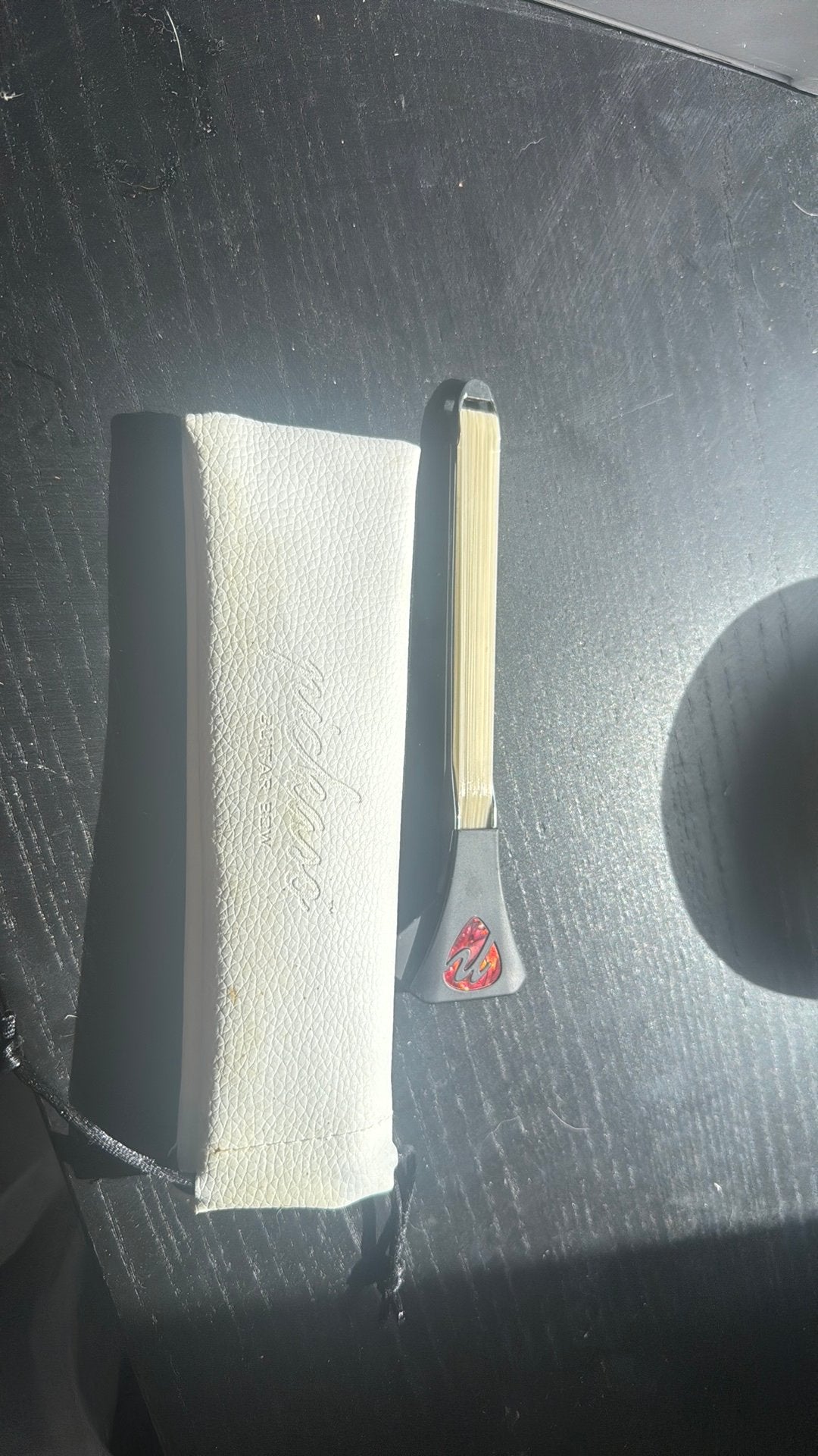 Muziekstandaard of bladwijzer met hoesje, Ophalen, Zo goed als nieuw