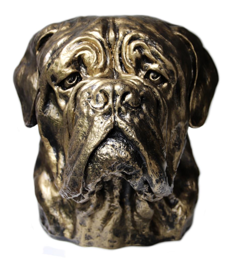 Urn Bordeaux dog zwart of zwart/goud 3 liter, Ophalen of Verzenden, Nieuw