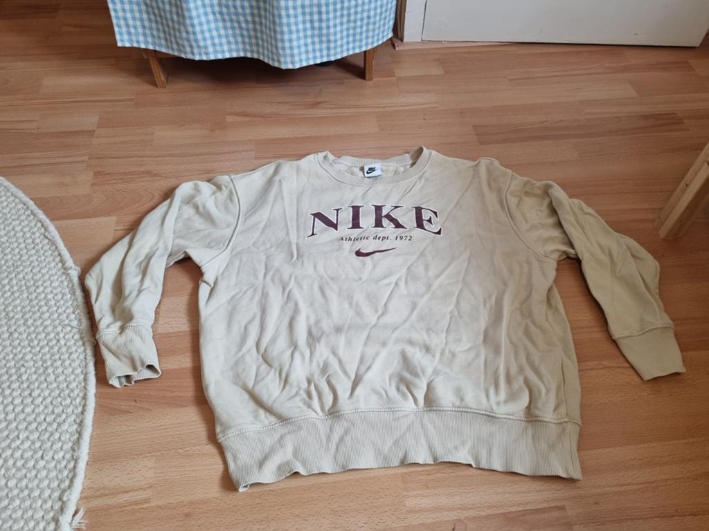 Vintage Nike Athletic Dept. 1972 Sweater - Maat x L, Beige, Maat 46/48 (XL) of groter, Nike, Ophalen of Verzenden