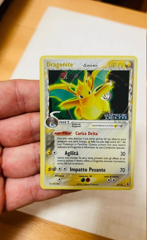 Dragonite 3/113 Reverse Holo Stamped Ex Delta Species, Verzenden, Zo goed als nieuw, Losse kaart, Foil