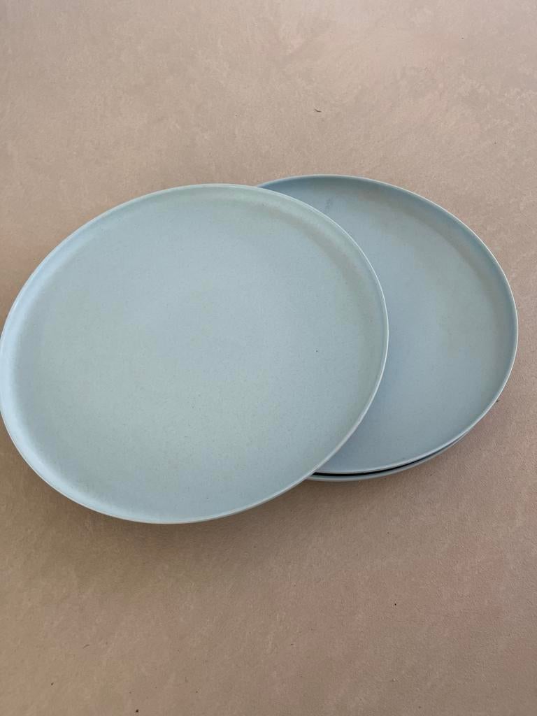 4 bamboe borden, zo goed als nieuw, Overige materialen, Ophalen of Verzenden, Zo goed als nieuw, Bord(en)