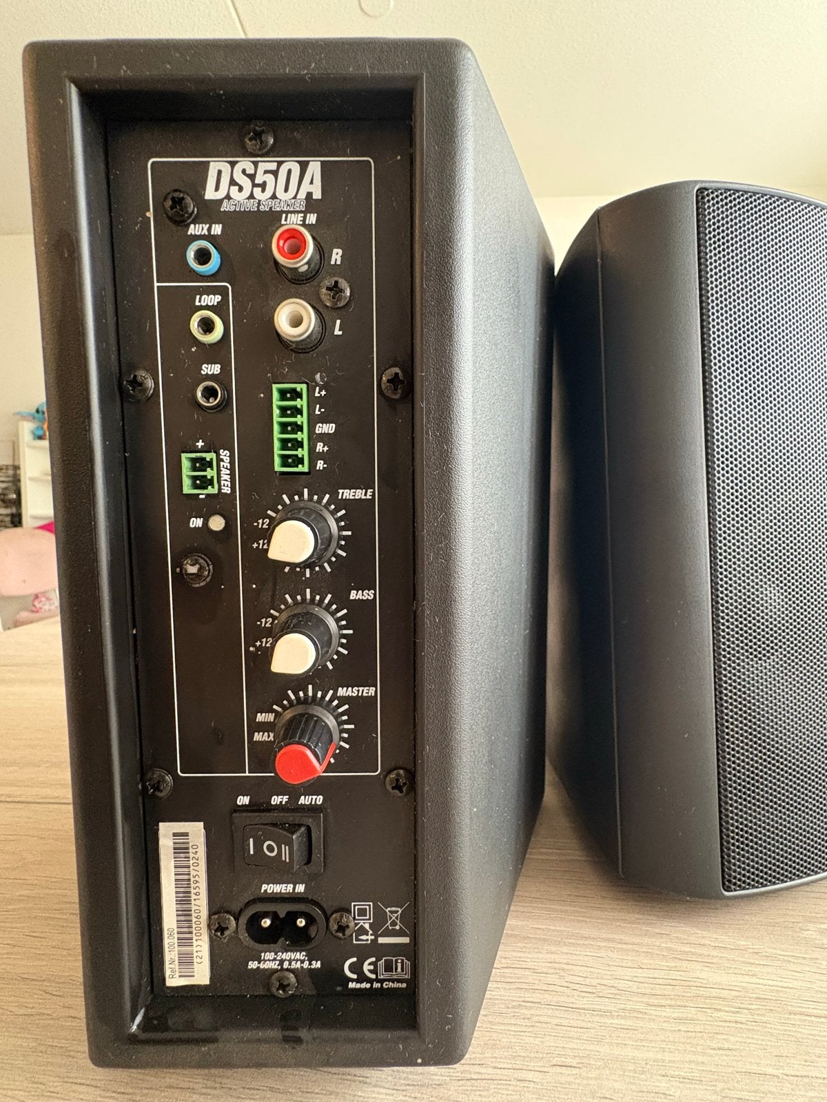 DS50A actieve studiomonitoren - perfect voor thuisstudio, Studiomonitor, Gebruikt, AUX-ingang, Minder dan 60 watt
