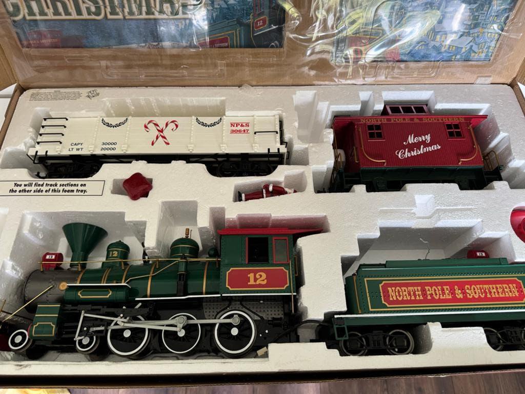 LGB, Bachmann G-spoor Treinset North Pole & Southern, kerst, Overige merken, Treinset, Gelijkstroom, Ophalen of Verzenden