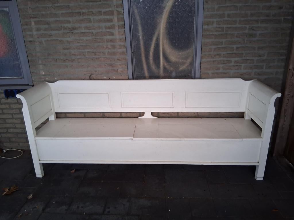 Oude schoolbank met opbergruimte, Ophalen of Verzenden