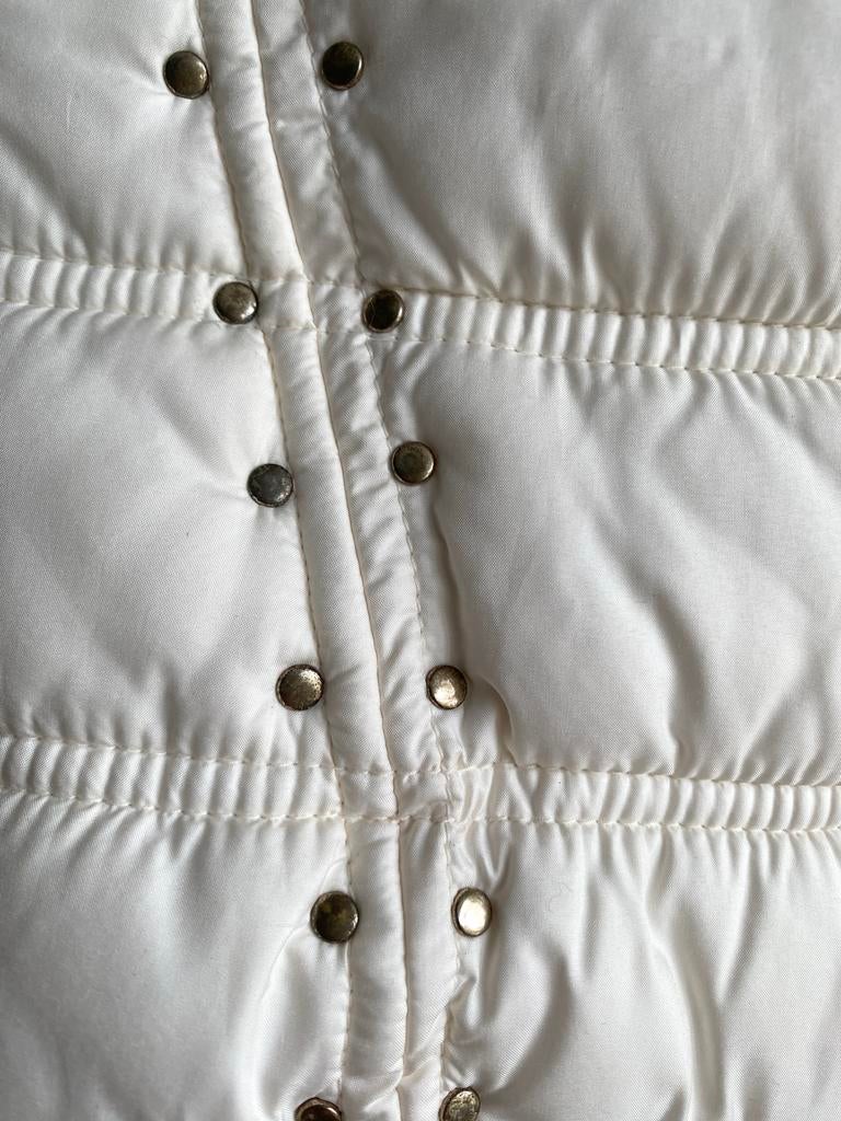Dames gewatteerde jas met studs - gebroken wit, Ophalen of Verzenden, Zo goed als nieuw, Wit