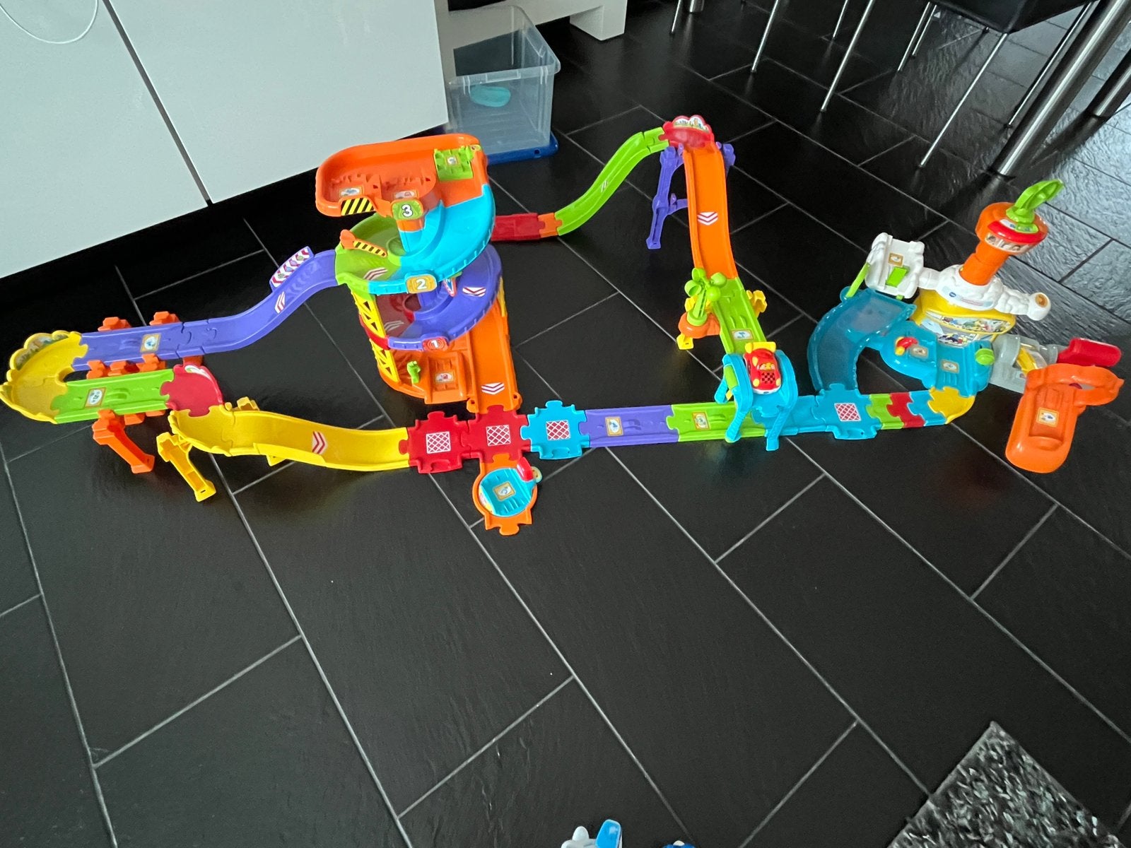 Vtech toet toet garage en baan, Kinderen en Baby's, Speelgoed | Vtech, Ophalen of Verzenden, Zo goed als nieuw, 6 jaar of ouder