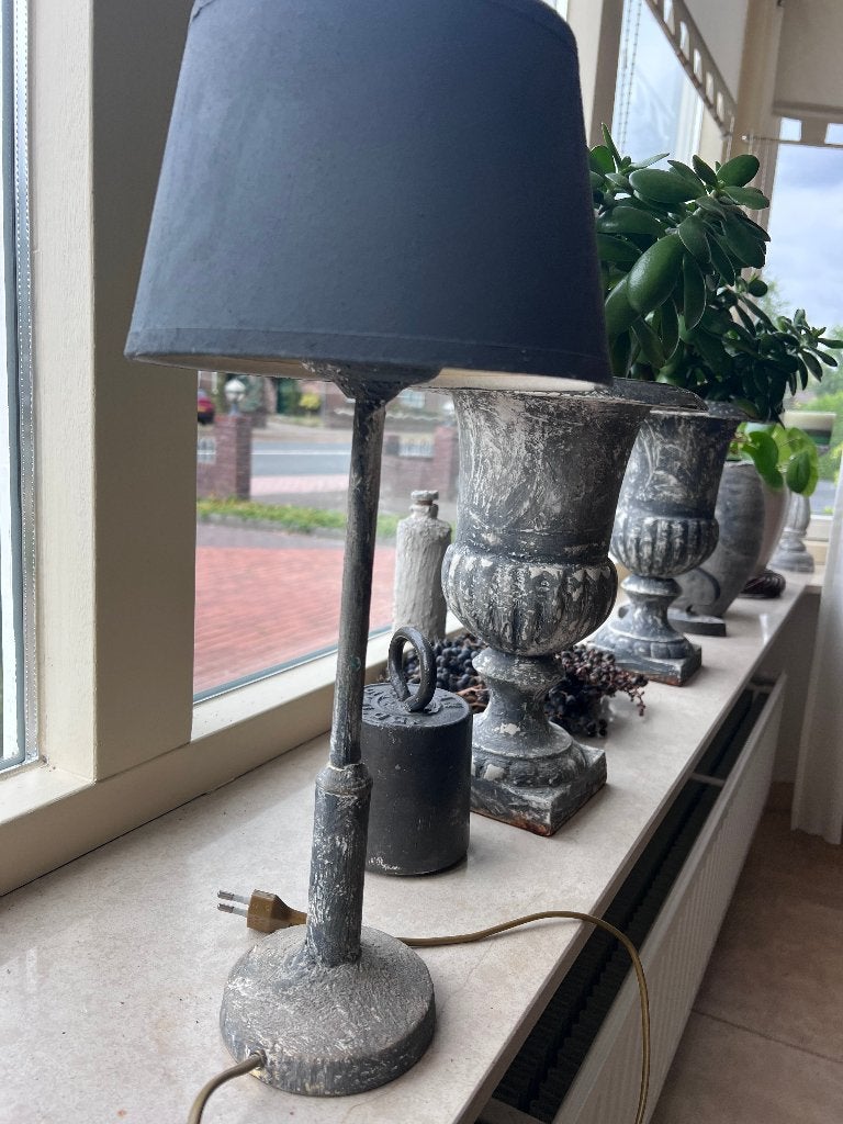 landelijk lamp met kap grijs totaal 45 cm H schemerlamp, Huis en Inrichting, Lampen | Tafellampen, Overige materialen, Overige merken