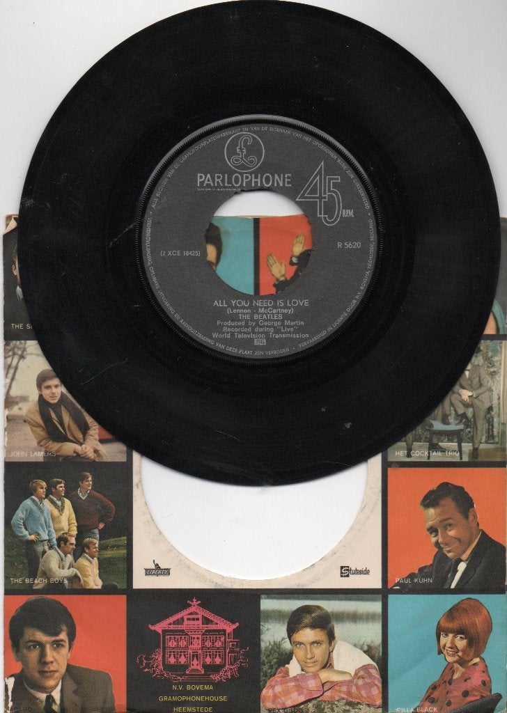 The Beatles - All you need is love, Gebruikt, 7 inch, Ophalen of Verzenden, Pop