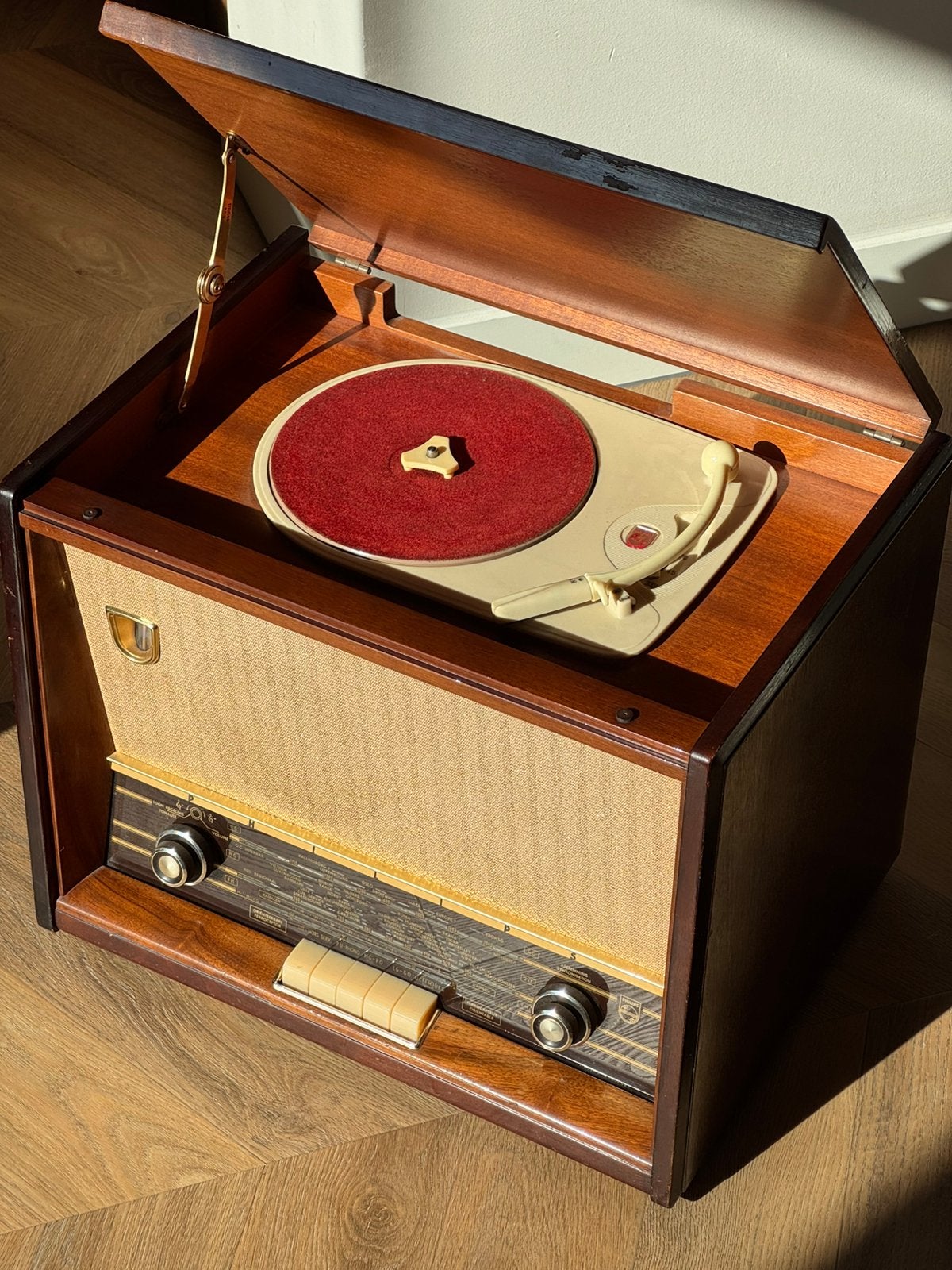 Philips H4X64A buizenradio & platenspeler - volledig werkend, Ophalen