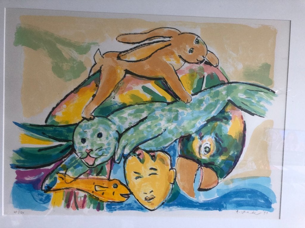Zeefdruk van Anton Vrede jaartal 1997 41 van 50., Antiek en Kunst, Kunst | Litho's en Zeefdrukken, Ophalen of Verzenden, Lithografie