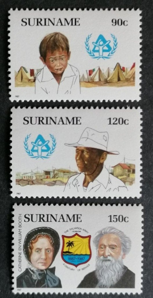 Suriname 1987 - Leger des Heils 100 jaar - ZB 546-548, Postzegels en Munten, Ophalen of Verzenden, Postfris
