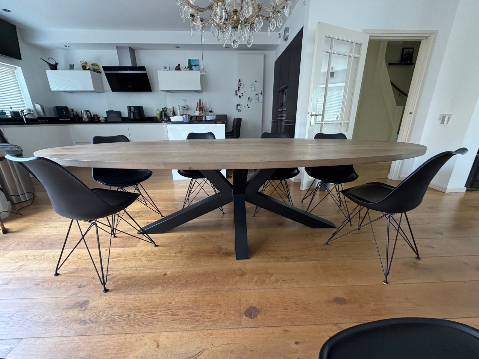 Table du Sud - waanzinnige ovale eettafel van 3 meter, Ophalen, 100 tot 150 cm, Eikenhout, 200 cm of meer