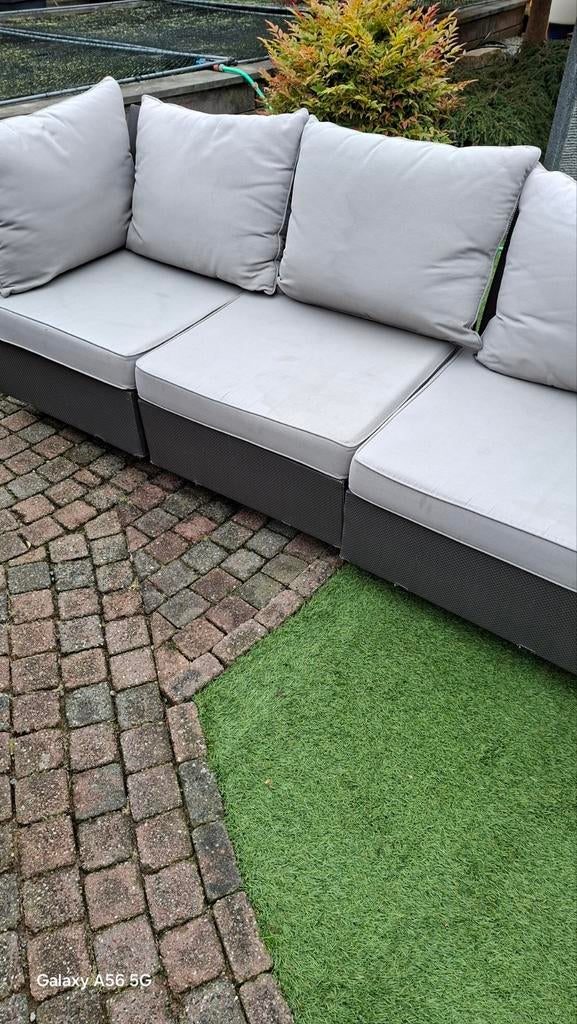 Tekoop, lounge bank met koudschuim kussens, Ophalen of Verzenden, Bank