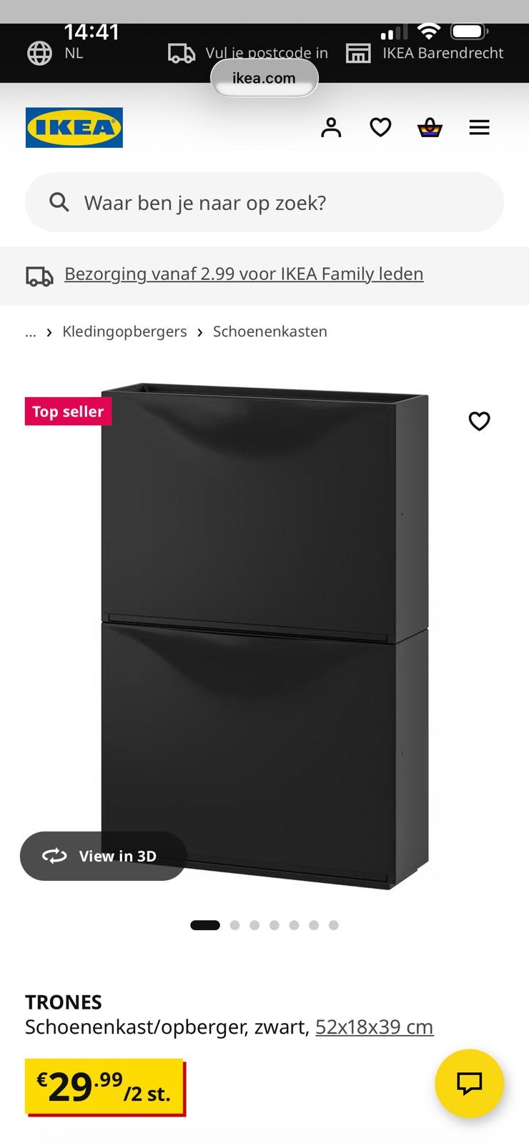Gratis Ikea schoenenkast, Ophalen of Verzenden, Zo goed als nieuw